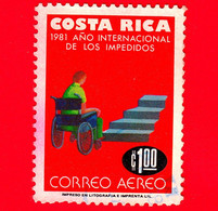 COSTA RICA - Usato - 1981 - Anno Internazionale Dei Disabili - Sedia A Rotelle, Scale - 1.00  P. Aerea - Costa Rica