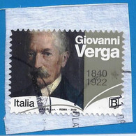 2022 - ITALIA - GIOVANNI VERGA - USATO SU FRAMMENTO - 2021-...: Gebraucht