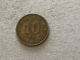 Münze Münzen Umlaufmünze Hongkong 10 Cents 1986 - Hong Kong