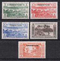 Nouvelles HEBRIDES Timbres Taxe N°36** à 40** Neufs Sans Charnières TB Cote 35.00€ - Postage Due