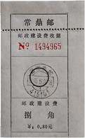 CHINA CHINE CINA SICHUAN 415101 ADDED CHARGE LABELS (ACL) 0.80 YUAN - Sonstige & Ohne Zuordnung