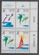 ISRAEL 1992 KINERET SEA OF GALILEE SOURCE OF WATER AND LIFE TIBERIAS PLATE BLOCK - Neufs (sans Tabs)