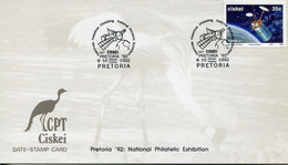 South Africa Ciskei - Date-stamp Card - Stempelkarte - Satelite - Ciskei