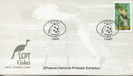 South Africa Ciskei - Date-stamp Card - Stempelkarte - Fauna Bird Budgie - Ciskei