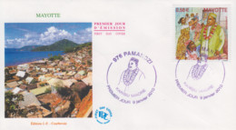 Enveloppe  FDC  1er  Jour    MAYOTTE    Cérémonie  De  KARIBU  MAORE     PAMANDZI     2010 - Otros & Sin Clasificación