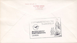 Luxembourg DDR LUFTHANSA Inlands-Flugverkehr First Flight Premiére Vol Postal BERLIN - LEIPZIG 1957 Cover Lettre Brief - Storia Postale