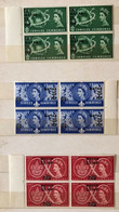 3 MNH BLOCK Of 4 Stamps Qatar 1957 Queen Elisabeth II United Kingdom - Qatar