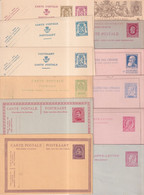 BELGIQUE - 1872/1940 - 12 CARTES/CARTE-LETTRE/ENVELOPPE  ENTIER POSTAL - Otros & Sin Clasificación