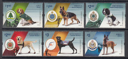 2012 Hong Kong Working Dogs Police Drugs   Complete Set Of 6 MNH @ Below FACE VALUE - Nuevos