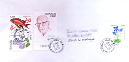 MONACO 2022 Cover SLANIA Czeslaw 2021 Fish Thunbergia Aquilegia Reunion - Cartas & Documentos