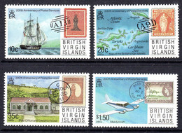 VIRGIN ISLANDS - 1987 POSTAL SERVICES ANNIVERSARY SET (4V) FINE MNH ** SG 662-665 - Iles Vièrges Britanniques