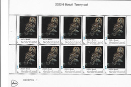 Nederland 2022-8  Uilen  Owls  Bosuil Tawney Owl  Vel-sheetlet    Postfris/mnh/sans Charniere - Unused Stamps