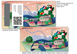 Switzerland 2022 Schweiz Swiss Crypto Stamps Series 2.0 - ID 5 - Harmony Mountains Garden MNH - Neufs