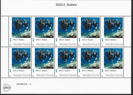 Nederland 2022-2  Onderwater Duikers  Divers Vel-sheetlet       Postfris/mnh/sans Charniere - Unused Stamps