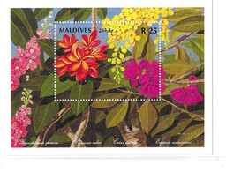 Maldives 1992 Flowers Of The World Flower S/S MNH - Maldivas (1965-...)