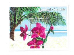 Maldives 2000 Tropical Orchids Flowers Flower 2 S/S MNH 2 Scans - Maldivas (1965-...)