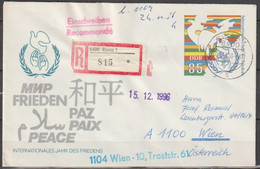 DDR Ganzsache 1986  Nr.U5 Einschreiben Riesa - Wien  Ankunftstempel ( D 3603 ) - Sobres - Usados