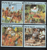 Tuvalu 1988 Independence 10th Anniversary Set Of 4 S/s MNH - Tuvalu