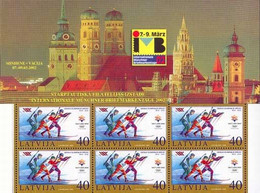 Latvia Lettland 2002 Olympic Games In Salt Lake City Biathlon Exhibition Munich Booklet - Winter 2002: Salt Lake City