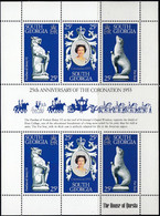 South Georgia 1978 - 25th Anniv. Of Coronation Of Queen Elizabeth II - Miniature Sheet Mi 71-73 ** MNH - Géorgie Du Sud