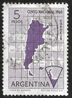 ARGENTINE  1960  -   YT 625-  Carte Recensement    -  Oblitéré - Gebraucht