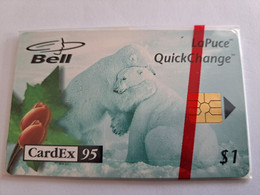 CANADA / ALASKA  CHIP  $1,00 CARDEX 95  BELL  POLAR BEERS  /COMPLIMENTARY  MINT IN WRAPPER    **10575** - Canada