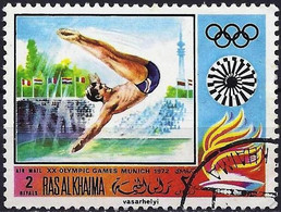 Ras Al-Khaimah 1972 - Mi 385A - YT Pa 35-B ( Munich Olympic Games : Diving ) Airmail - High Diving