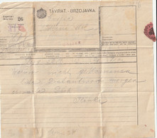 HUNGARY  -  CROATIA  --  PECS TO  OSIJEK  --  TAVIRAT - BRZOJAVKA  --  TELEGRAMM - Telegraph