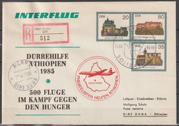 DDR Ganzsache 1985  Nr. PU1/003  Burgen Der DDR Luftpost Berlin - Dire Dawa /Äthiopien  ( D 3681 ) - Private Covers - Used