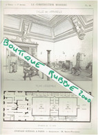 PLAN DESSIN 1897 PARIS GYMNASE SUEDOIS REALISE PAR L ARCHITECTE BRUNO PELLISSIER - Gymnastics