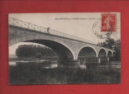 CPA -   Champigny Sur Yonne -( Yonne) - Le Pont Vu De Biais - Champigny
