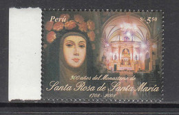 2008 Peru Santa Maria Monastery Complete Set Of 1 MNH - Perú