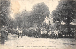 28-CHATEAUDUN- REVUE DU 14 JUILLET 1908- REMISE DES DECORATIONS - Chateaudun
