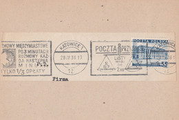 Polen Briefstück Katowice 1936 MWST Werbestempel - Maschinenstempel (EMA)