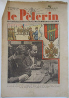 PREMIERE DE COUVERTURE LE PELERIN 1939 NOUVELLE MEDAILLE CROIX DE GUERRE AU VERSO PRETRES EN UNIFORME - Francia