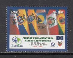 2008 Peru Europa - Latin America Summit Flags Complete Set Of 1 MNH - Perú