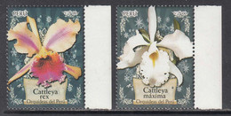 2008 Peru Orchids Flowers Complete Set Of 2 MNH - Perú