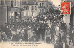 28-CHATEAUDUN-40eme ANNINERSAIRE DE LA DEFENSE DU CHATEAUDUN- 18 OCTOBRE 1870-1910 DEFILE DU CORTEGE - Chateaudun