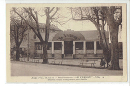 CPA 83 - AUPS - HOTEL RESTAURANT LE VERDON - SITUATION UNIQUE ARRANGEMENTS POUR FAMILLE - Aups