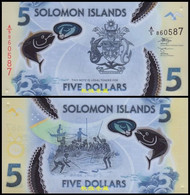 Solomon Island 5 Dollars, (2022), Polymer A/5 Prefix， UNC - Solomon Islands