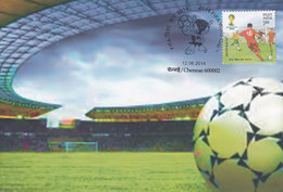 India 2014 Maximum Cover: Football Soccer Fussball Calcio: Fifa World Cup Brazil; Mascot; Brazil Croatia - 2014 – Brasile