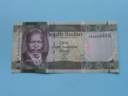 1 One Pound ( AK8809949 ) Bank Of SOUTH SUDAN ( For Grade, Please See Photo ) UNC ! - Soudan