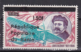 BENIN 1988 MICHEL T473 150F /100F Val 60€ - LOUIS BLERIOT AVIONS AVION AIRCRAFT - OVERPRINTED OVERPRINT SURCHARGE MNH - Bénin – Dahomey (1960-...)