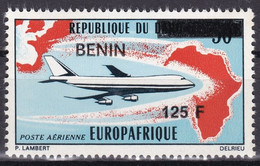 BENIN 1994 /5 MICHEL 591 125F /50F Val 50€ - EUROPAFRIQUE AVION AIRCRAFT AIR PLANE - OVERPRINT SURCHARGE OVERPRINTED MNH - Bénin – Dahomey (1960-...)