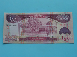 1000 Somaliland Shillings - KUN SL SHILIN Hargeysa 2014 ( FF311314 ) Baanka SOMALILAND ( For Grade See SCANS ) UNC ! - Somalië