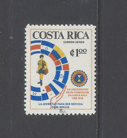 COSTA RICA 20-30 CLUB, EMBLEM, FLAGS. 20th ANNIVERSARY Sc C652 MLH 1976 - Costa Rica