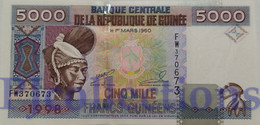 GUINEA 5000 FRANCS 1998 PICK 38 UNC - Guinée
