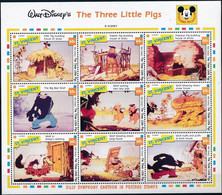 St. Vincent And The Grenadines 1995 M/S Walt Disney Chinese New Year Three Little Pig Cartoon Animation Stamps MNH - St.Vincent & Grenadines