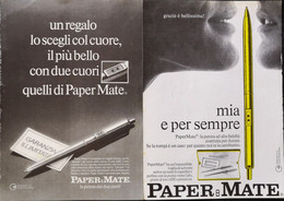 1975/77 - Penne PAPER  MATE - 2 Pag. Pubblicità Cm. 13 X 18 - Stylos