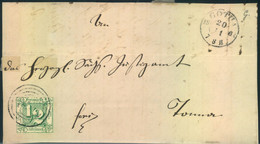 1861, ½ Silbergroschen Gut Gerandet Auf Grossem Briefteil Ab GOTHA - Covers & Documents
